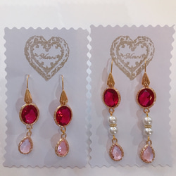 babypinkdrop princess pierced earrings(K18GF) rubyred 11枚目の画像