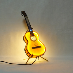バイオリン；ステンドグラス作品 ver．7 LEDを組み込んだ