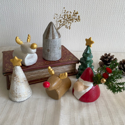 どんぐりアート♡クリスマスオブジェ♡ クリスマス ツリー どんぐりアート 置き物 オブジェ どんぐりの