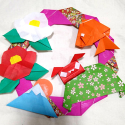 お取り置き・折紙リース・お正月７の⑤・ハンドメイド・壁面装飾 お取り置き・折紙リース・お正月7の⑤・ハンドメイド・壁面装飾