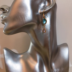 babypinkdrop princess pierced earrings(K18GF) skyblue 6枚目の画像
