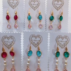 babypinkdrop princess pierced earrings(K18GF) skyblue 9枚目の画像