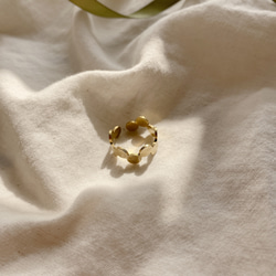 泡泡 -可調式黃銅戒指 第5張的照片