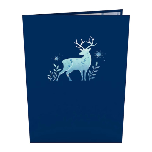 ポップアップグリーティングカード　Winter Surreal Deer 4枚目の画像