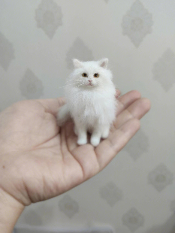 【オーダーメイドペット】羊毛フェルト、うちの子　猫ぬいぐるみ、フェルト猫、羊毛猫、肖像画、犬猫人形 プレゼントやギフトに 100% 模様
