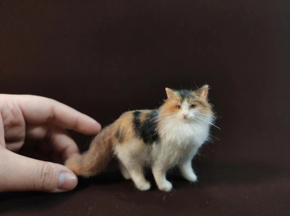【オーダーメイドペット】羊毛フェルト、うちの子　猫ぬいぐるみ、フェルト猫、羊毛猫、肖像画、犬猫人形 プレゼントやギフトに 100% 模様