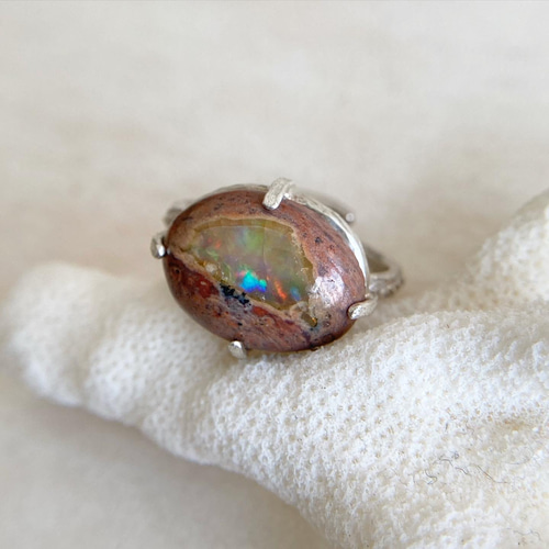 カンテラオパール&シルバーリング 指輪・リング kalm jewelry 通販