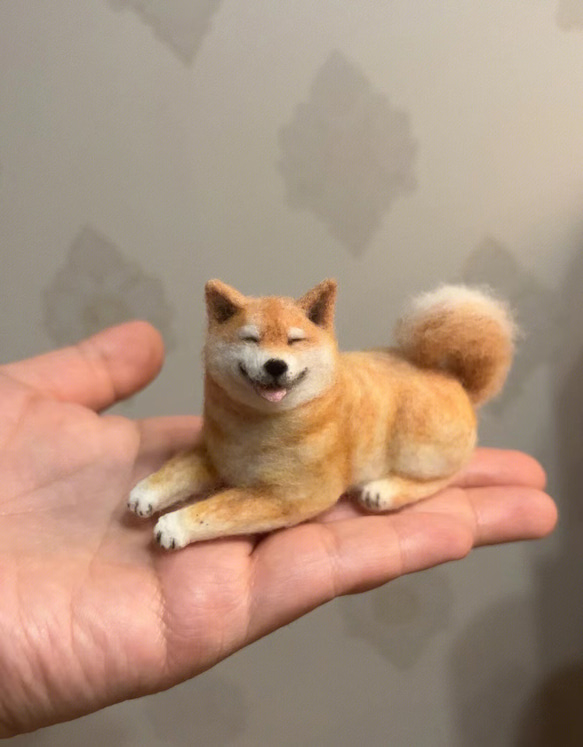羊毛フェルト犬のぬいぐるみ オーダーメイド] 羊毛フェルト 犬 、ペット ぬいぐるみ、うちの