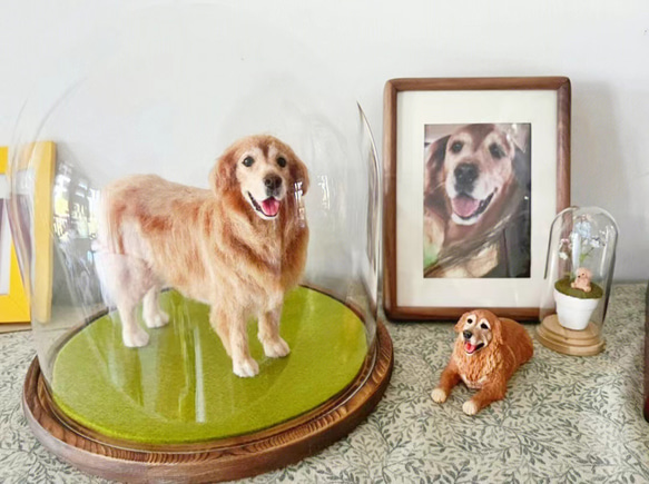【オーダーメイドペット】羊毛フェルト、うちの子　犬ぬいぐるみ、フェルト犬、羊毛犬、肖像画、犬猫人形 プレゼントやギフトに 1枚目の画像
