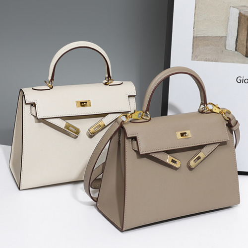 おしゃれなケリーバッグ 2way ケリー風トートバッグ 質感 牛革 軽量