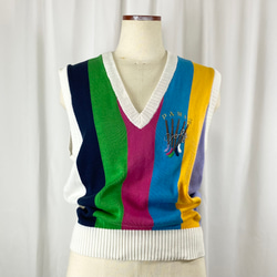 Rainbow vest(secondhand clothing) 6枚目の画像