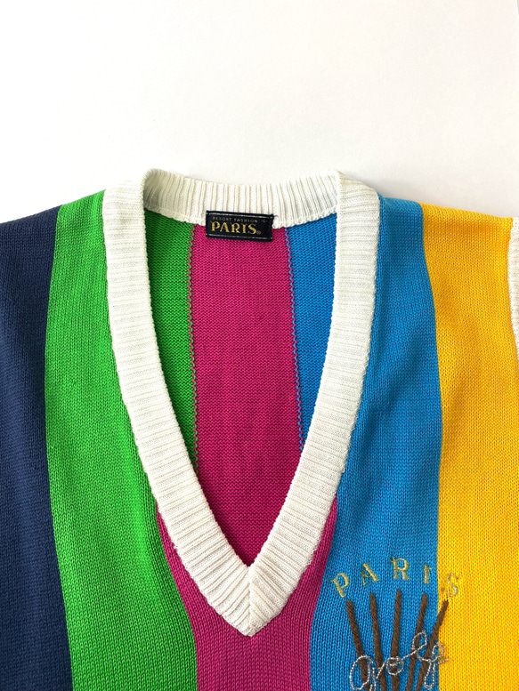 Rainbow vest(secondhand clothing) 5枚目の画像