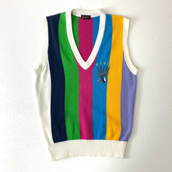 Rainbow vest(secondhand clothing) 1枚目の画像