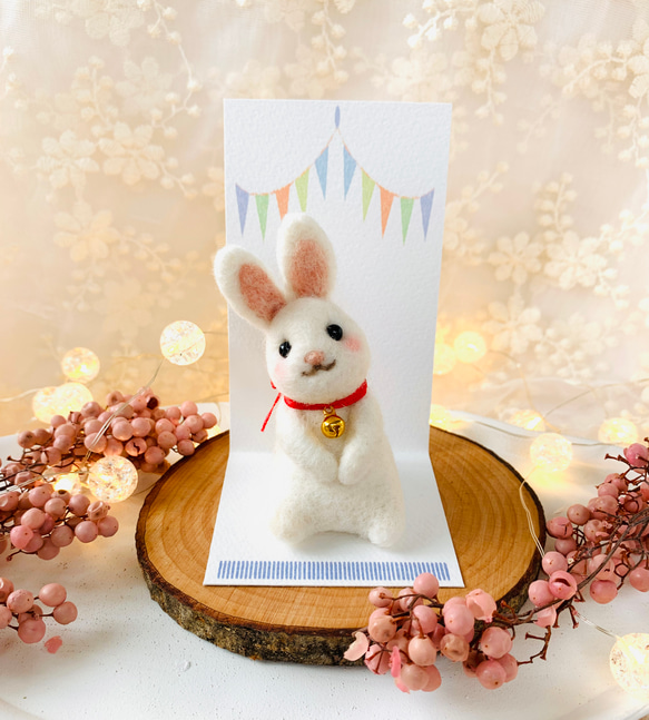 ひらりん。様専用】羊毛フェルト うさぎ 壁掛け 干支 お正月
