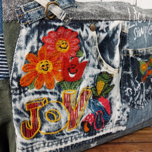 サイドポケットデニムバック No.357 ～ デニムリメイク