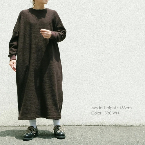 パイル調 ジャージコクーンワンピース vent blanc VCO224788