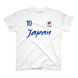 胸番号を選べる 日本 ジャパン サッカー Tシャツ Football Japan Tshirt 2枚目の画像