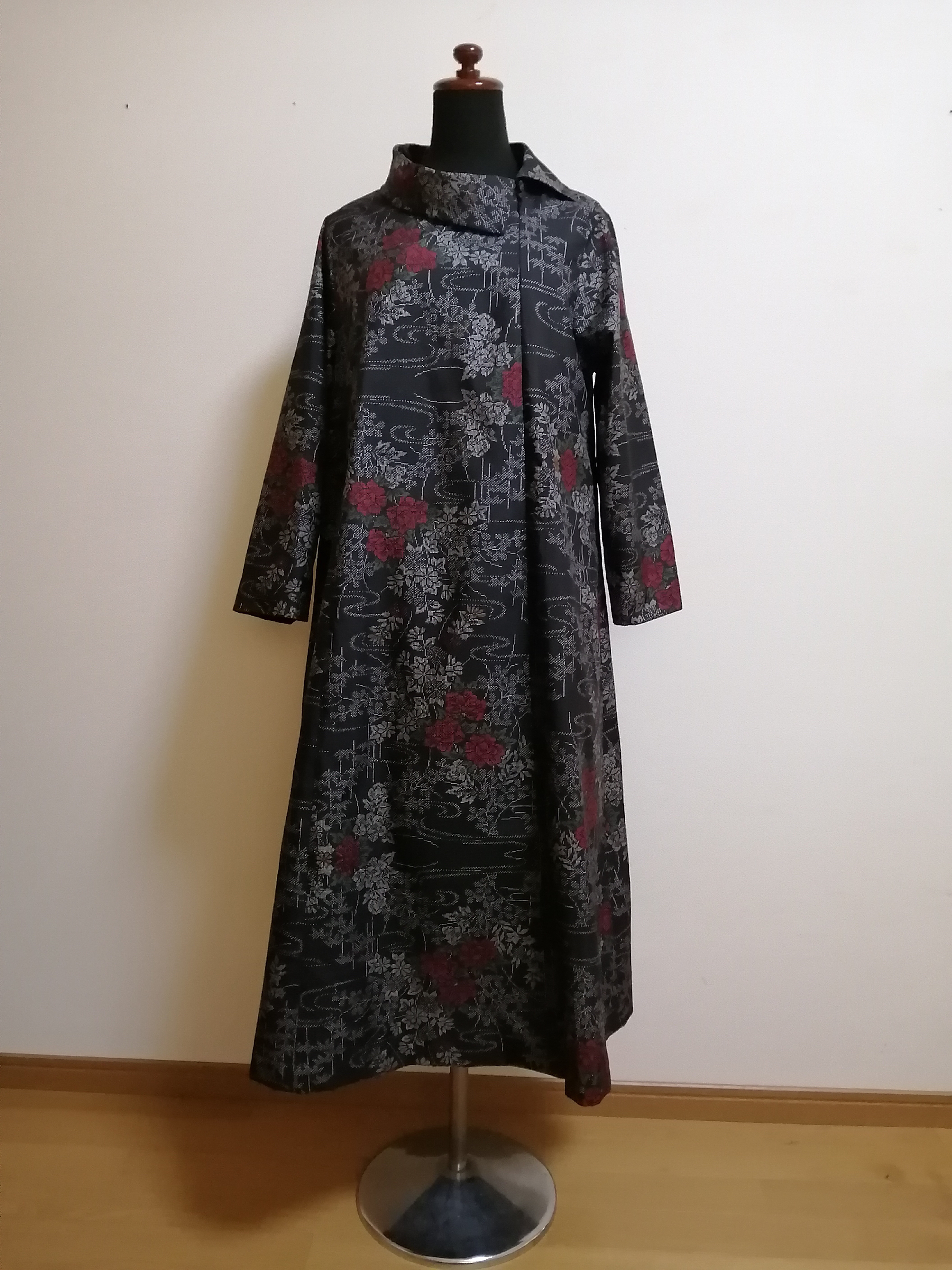 着物リメイクワンピース3212 SOLD 着物リメイク ワンピース 大島紬 ワンピース さらあお 通販