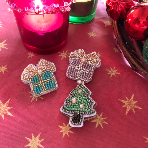 ビーズ刺繍のブローチ☆ツリー ブローチ COCO 通販 15023385｜Creema