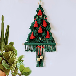 受注製作・送料無料】マクラメ クリスマスツリー（大） タペストリー