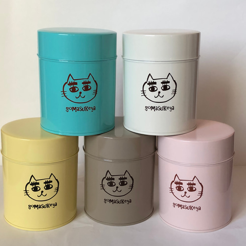 カファレル 小物入れ 缶 キャニスター缶 白猫 茶トラ 猫 ネコ ねこ