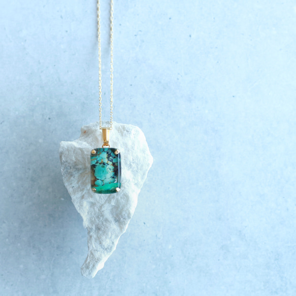 gemstone jewelry ターコイズのネックレス　 4枚目の画像