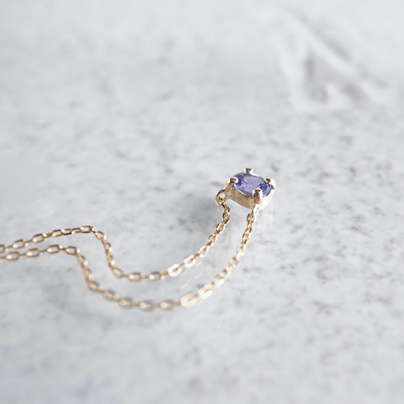 [December] Tanzanite oval necklace [P109K10(TZ)] 3枚目の画像