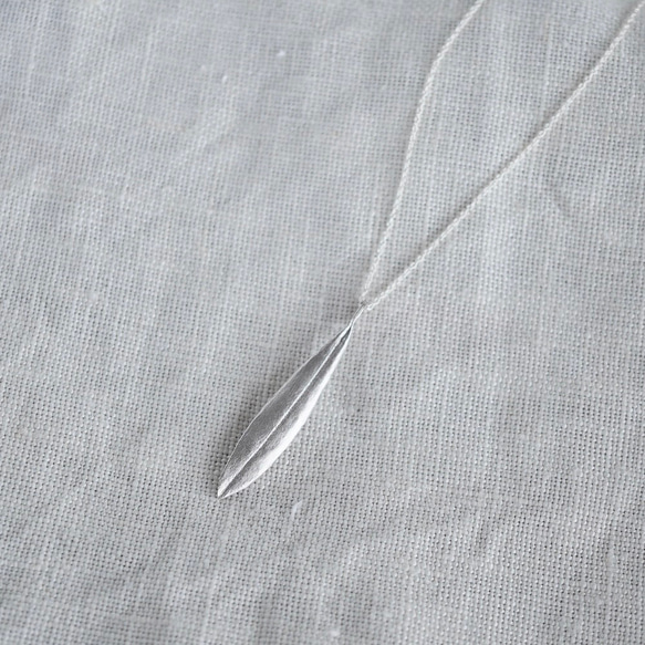 Olive leaf necklace [P072SV] 2枚目の画像