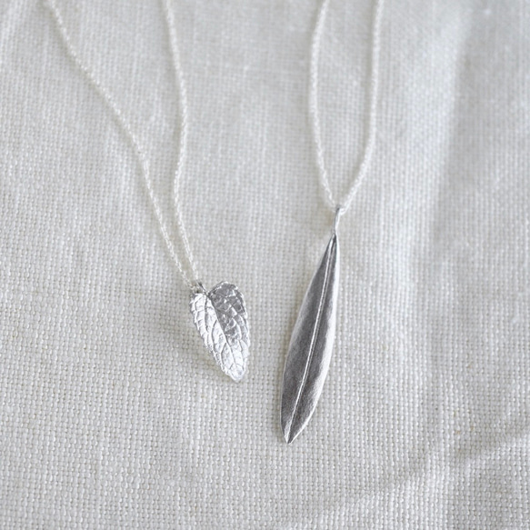 Olive leaf necklace [P072SV] 5枚目の画像