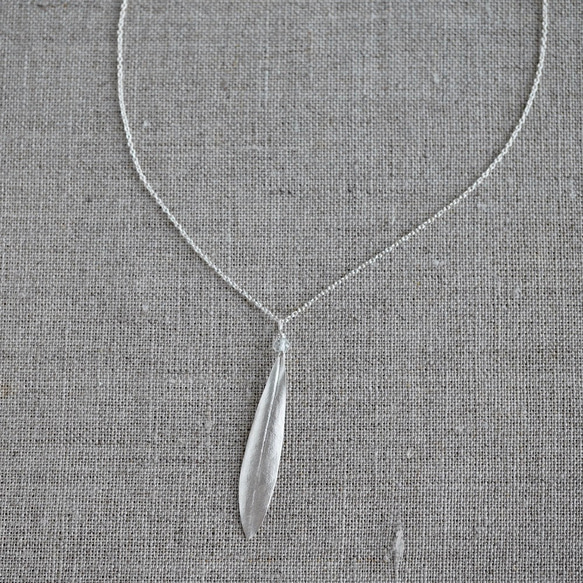 Olive leaf necklace [P072SV(ST)] 5枚目の画像