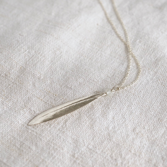 Olive leaf necklace [P072SV(ST)] 4枚目の画像