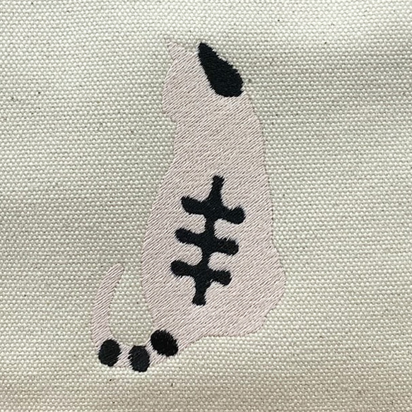 【送料無料】猫シルエットの刺繍 フェイクレザー ミニショルダーバッグ 12枚目の画像