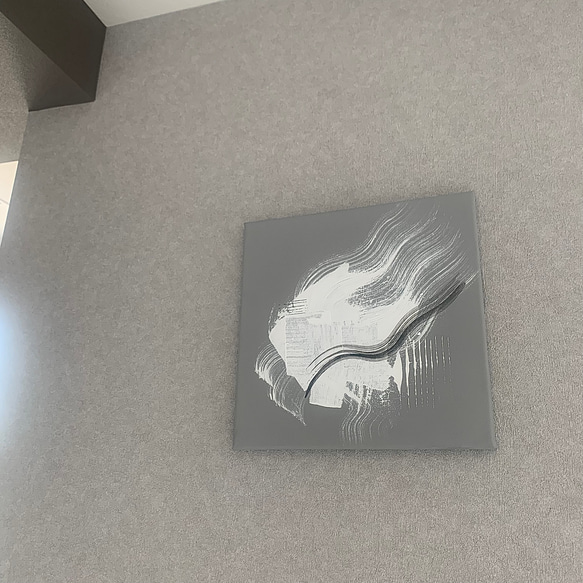 現代アート　約30×30㎝　大きめ　モダン　絵画　原画　抽象画　アートパネル 2枚目の画像