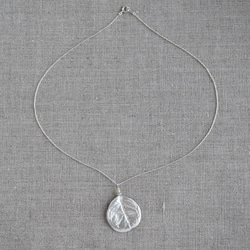 Feijoa leaf stone necklace (round) [P074SV(ST)] 5枚目の画像