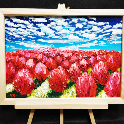絵画 油絵　H 油絵 絵画 【コキアの森】 絵画 HR 通販 15024612｜Creema