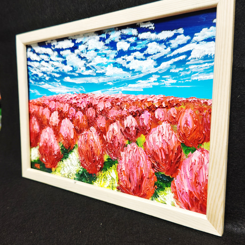 油絵 絵画 【コキアの森】 油絵 絵画 【コキアの森】