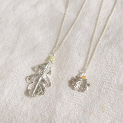 Oak leaf stone necklace [P077SV(ST)] 7枚目の画像