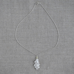 Oak leaf stone necklace [P077SV(ST)] 4枚目の画像