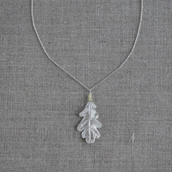 Oak leaf stone necklace [P077SV(ST)] 5枚目の画像