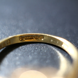 英国 1974年 指輪 グリーンストーン 純金 375 宝石 鑑定書付 プレゼント ギフト レディース ビンテージ J8 10枚目の画像