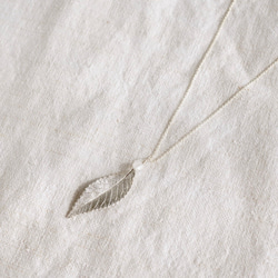 Elm leaf stone necklace [P078SV(ST)] 2枚目の画像