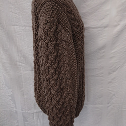 定番アラン模様のユニセックスセーター 5枚目の画像