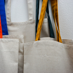 持ち手カラーが選べる綿麻キャンバスのトートバッグ｜エコバッグ｜【送料無料】 16枚目の画像