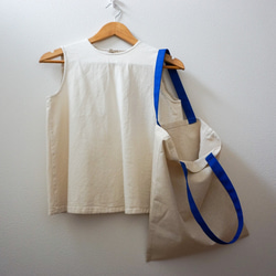 持ち手カラーが選べる綿麻キャンバスのトートバッグ｜エコバッグ｜【送料無料】 11枚目の画像