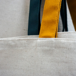 持ち手カラーが選べる綿麻キャンバスのトートバッグ｜エコバッグ｜【送料無料】 15枚目の画像