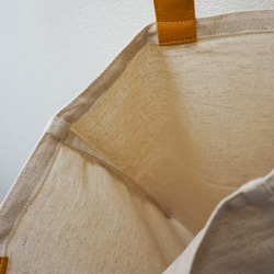 持ち手カラーが選べる綿麻キャンバスのトートバッグ｜エコバッグ｜【送料無料】 12枚目の画像