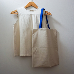 持ち手カラーが選べる綿麻キャンバスのトートバッグ｜エコバッグ｜【送料無料】 4枚目の画像