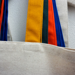 持ち手カラーが選べる綿麻キャンバスのトートバッグ｜エコバッグ｜【送料無料】 13枚目の画像