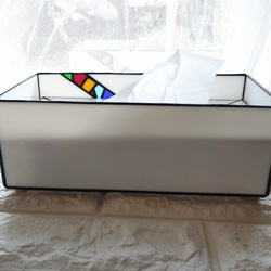 ティッシュボックスのカバー　ステンドグラス雑貨　インテリア雑貨　モザイク柄　ティッシュホルダー　送料無料 9枚目の画像