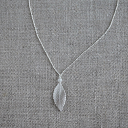 Elm leaf stone necklace (small) [P082SV(ST)] 3枚目の画像